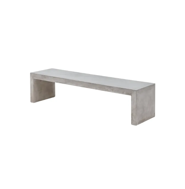 BANCO LARGO CEMENTO PALMA 160CM en Gris - Muebles para el exterior, Uruguay | Masinfinito Casa