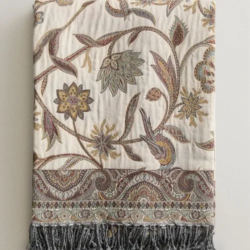MANTA JACQUARD FLORES - Textiles, Uruguay | Zara Home