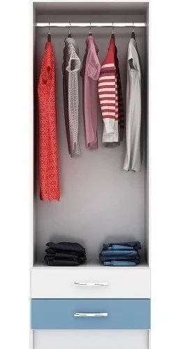 Placares Roperos Armario Infantil 2 Puertas 2 Cajones If22r en Blanco - Dormitorio, Uruguay | Soy Hogar, vista 7