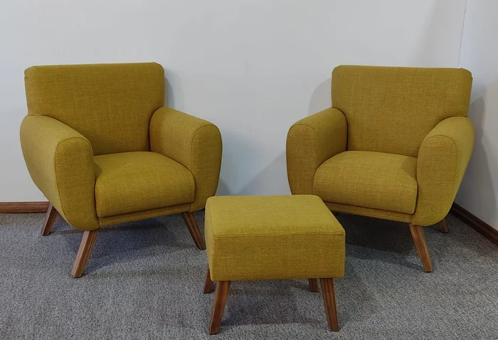 COMBO 2x butacas + banqueta - Muebles Da Vinci en Mostaza - Sillones y sofás, Uruguay | Muebles Da Vinci