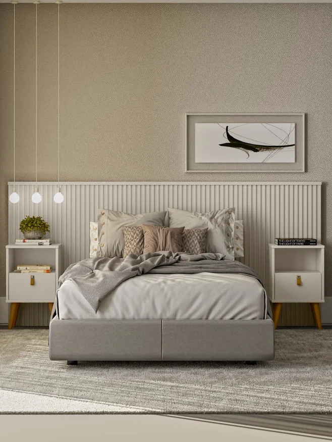 Respaldo de Cama con Listones de Madera Rafaela 240CM - Respaldos de cama, Uruguay | Balton, vista 2