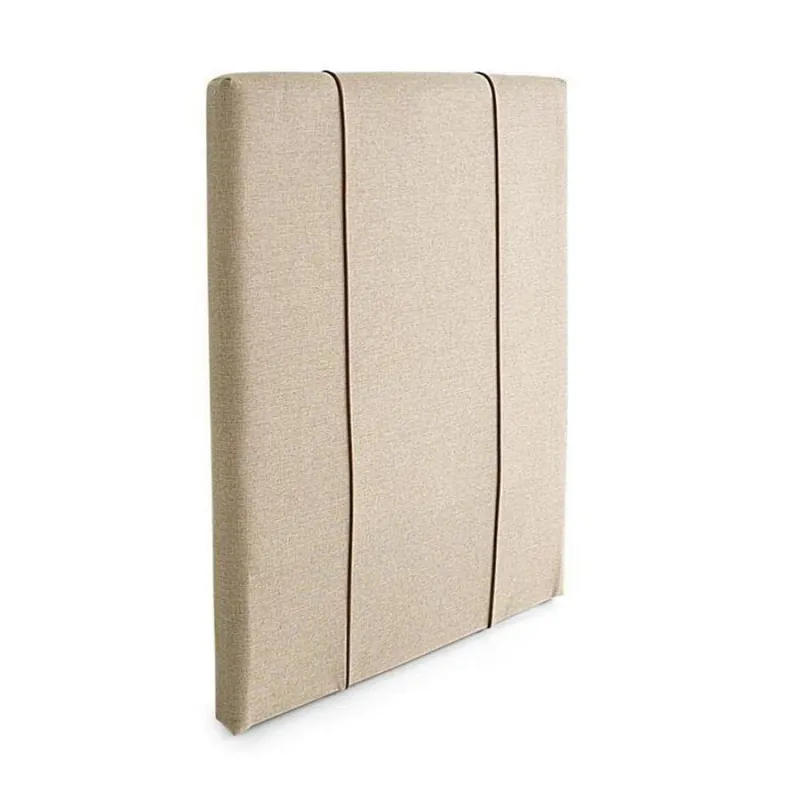 RESPALDO 1 PLAZA (0.90 MTS) - LISO TAPIZADO BEIGE C/LISTON CAMEL en Beige - Respaldos de cama, Uruguay | Champagne Home