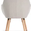 Sillón UDSBJERG tela 1 cuerpo beige/roble en Beige - Butacas, banquetas y puffs, Uruguay | JYSK, vista 4 de 5