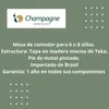 MESA COMEDOR TAPA MADERA - TAPA TECA Y PIE CHOCOLATE en Multicolor - Mesas de comedor, Uruguay | Champagne Home, vista 3 de 4