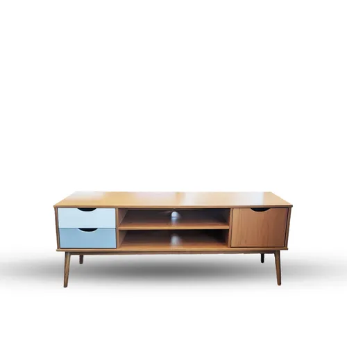 Rack TV 1 puert 2 caj - Cusco en Madera natural - Muebles para TV, Uruguay | Concetto Casa