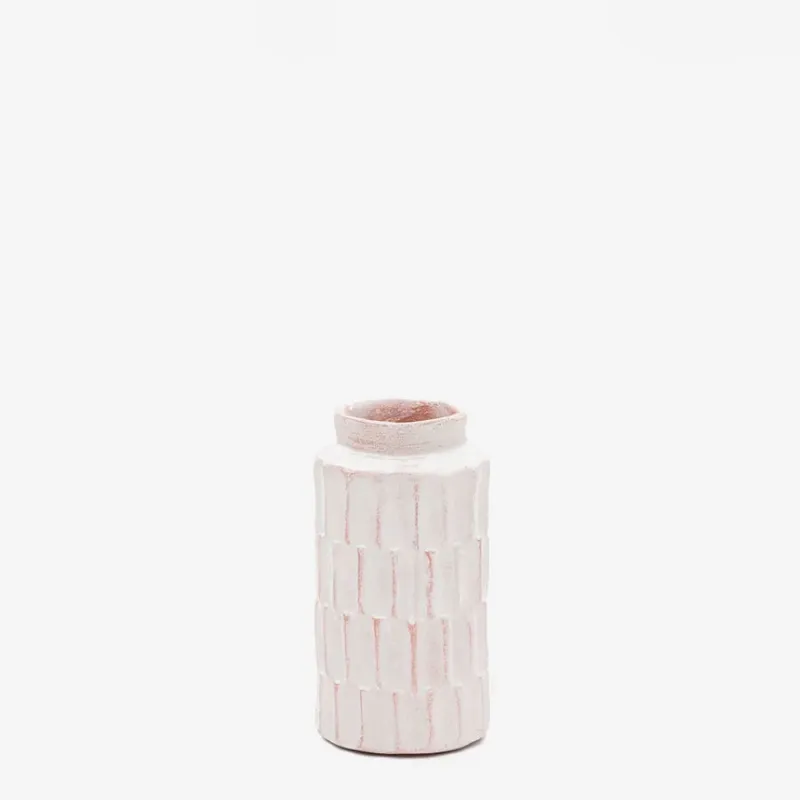 Jarrón Arisa de papel maché blanco - 22 cm en Blanco - Jarrones, Uruguay | Kavehome