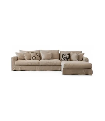 RINCONERA BISCARROSSE 303X100X160 LINO BEIGE CHAISE LONGUE DERECHO en Beige - Sillones y sofás, Uruguay | Masinfinito Casa