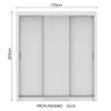 Ropero Placard Matrimonial Monaco 170CM Sin Espejo 3 Puertas Corrediza - Roperos y placares, Uruguay | Balton, vista 26 de 29
