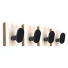 SET X4 PERCHEROS DE PARED CUAD. ADHESIVOS NAT/NEG en Negro - Percheros y colgadores, Uruguay | Decohogar, vista 2 de 3