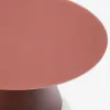 Mesa de centro Wilshire cristal templado glaseado y acero acabado pintado - terracota mate Ø80cm en Rojo - Mesas de living, Uruguay | Kavehome, vista 4 de 7