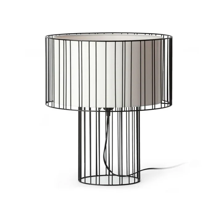 LAmpara de mesa con reja en Blanco Reviews Valoraciones - Lámparas de mesa, Uruguay | La Perla