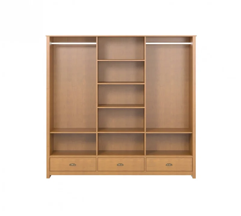 Ropero 3 puertas corredizas 3 cajones - Madera maciza - Marron en Marrón - Roperos y placares, Uruguay | Rústico Hogar, vista 3