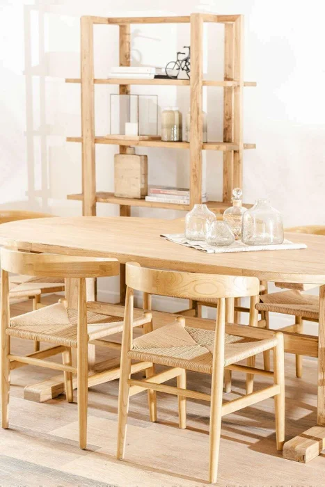 MESA COMEDOR OVAL - OLMO NATURAL - 2.20 X 1.05 MTS en Madera natural - Mesas de comedor, Uruguay | La Iberica, vista 23