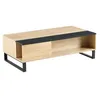 Mesa Ratona Rebatible Mdf-y-metal Negro Enzo Neg/nat en Negro - Mesas de living, Uruguay | Divino, vista 3 de 7