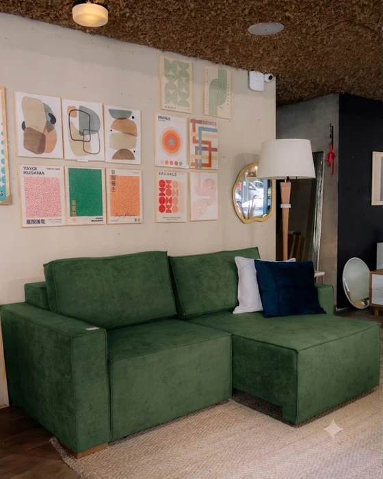 Sofá Retráctil España 3 Cuerpos (210cm) EASY CLEAN – Verde en Verde - Sillones y sofás, Uruguay | Berna home, vista 2