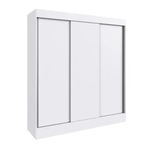 Ropero Placard 3 Puertas Corredizas 2 Cajones Dormitorio (Blanco) - Roperos y placares, Uruguay | Lais Muebles