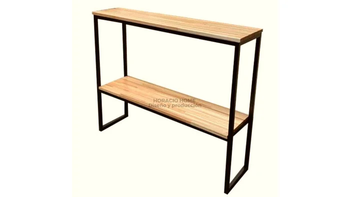 Mesa auxiliar doble en Negro - Mesas de arrimo, Uruguay | Horacio Home