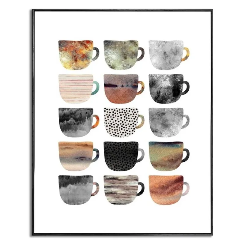 CUADRO CANVAS 40x50cm MARCO CAFÉ COLORES en Multicolor - Decoración de pared, Uruguay | Decohogar