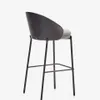 Taburete Eamy - gris claro chapado en fresno con acabado negro y metal negro altura 77 cm en Negro - Butacas, banquetas y puffs, Uruguay | Kavehome, vista 6 de 8