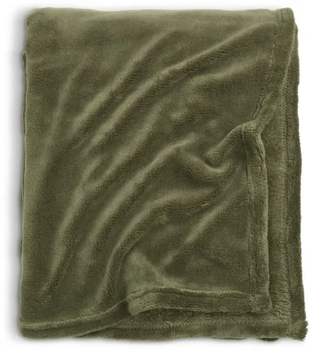 Manta DRAGEHODE 140x200 fleece oliva osc en Verde oliva - Textiles, Uruguay | JYSK