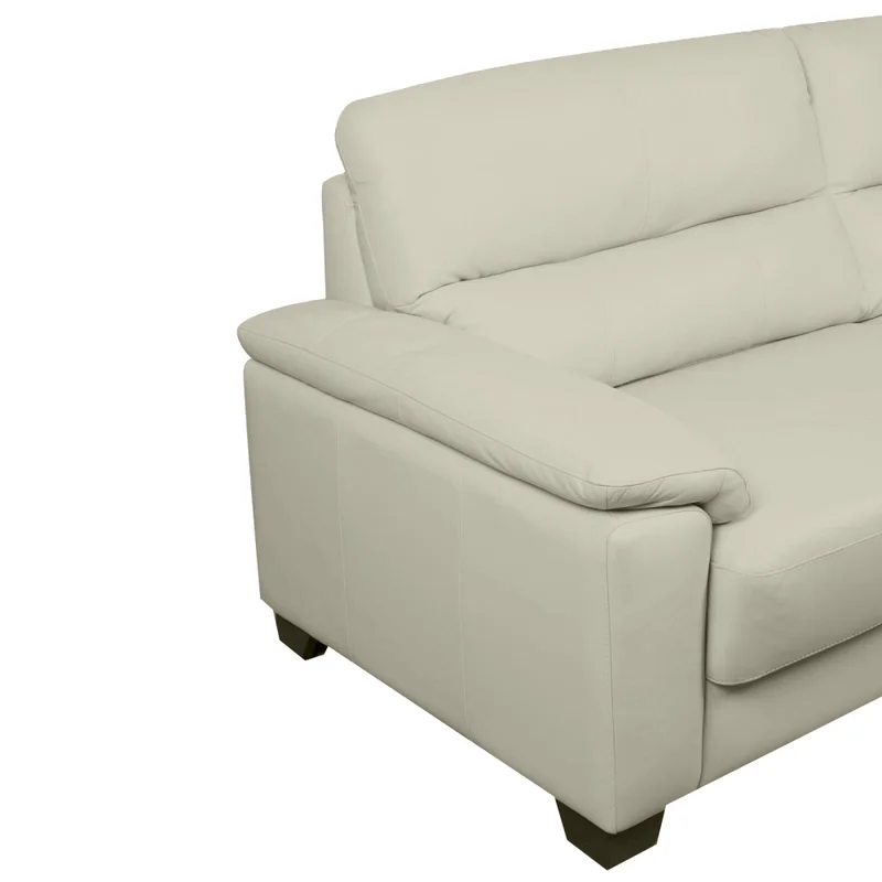 Sofa 2 Cuerpos Cuero-100-natural Natural-beige Venecia Crudo en Blanco - Sillones y sofás, Uruguay | Divino, vista 4