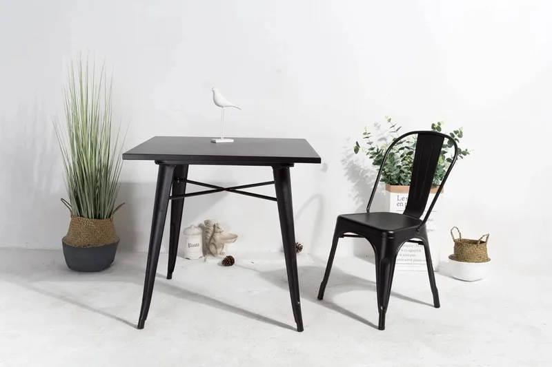 Mesa Metálica Tolix - Negro en Negro - Mesas de comedor, Uruguay | Ecowood, vista 6
