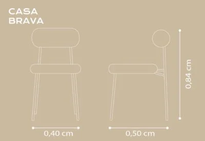 Silla Roll en Lino Chumbo - T1940 /Acero inox. Negro - Sillas, Uruguay | Casa Brava, vista 6
