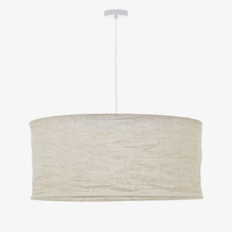 Pantalla para lámpara de techo Mariela de lino con acabado beige Ø 80 x 40 cm en Beige - Lámparas colgantes, Uruguay | Kavehome