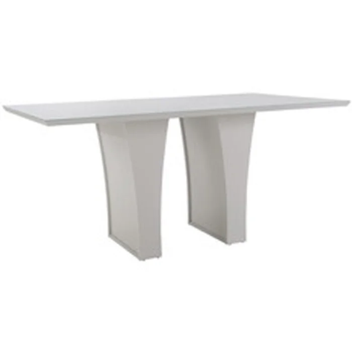 MESA COMEDOR - LACA BLANCA - VIDRIO BLANCO en Blanco - Mesas de comedor, Uruguay | Champagne Home