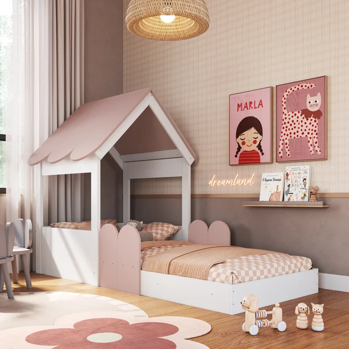 Cama Gretel – Rosado - Dormitorio, Uruguay | RM Muebles y Deco