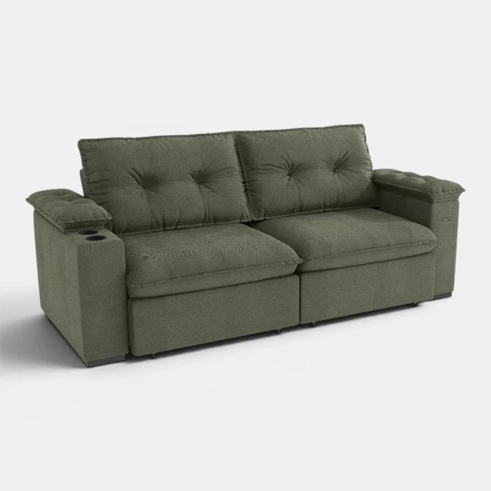 Sofa Zandon 260CM - Retractil/Reclinable en Lino Arena A085 - Sillones y sofás, Uruguay | Balton, vista 17