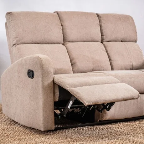 Sillón Reclinable Taos 3 Cuerpos Beige en Beige - Sillones y sofás, Uruguay | Aihaus, vista 4