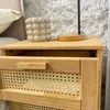 Mesa de Luz Madera de Pino y Rattán Natural - Linea Yakarta - Mesas de luz, Uruguay | Berna home, vista 7 de 8