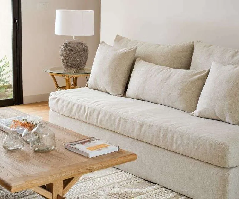 SILLON MANUELA - LINO BELGA ANTIMANCHAS en Beige - Sillones y sofás, Uruguay | La Iberica