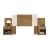 Respaldo Cabecera 2 Plazas Con Mesas De Luz 1 Cajon en FREIJO OFF WHITE - Respaldos de cama, Uruguay | Soy Hogar, vista 2