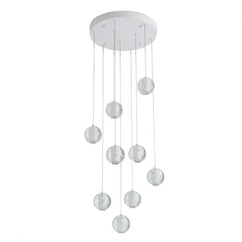 Colgante led 9 esferas efecto flotante 9*5W en Blanco - Lámparas colgantes, Uruguay | Iluminica