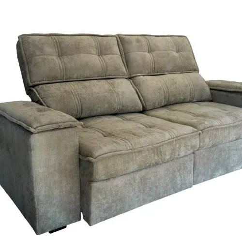 SOFA RETRACTIL MORALLES TELA NATURAL 3 CUERPOS - Sillones y sofás, Uruguay | Alfa Ventas