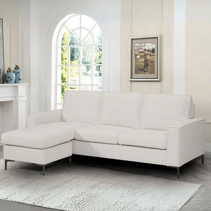 Sofá con chaise SETUP Blanco 3 CUERPOS en Blanco - Sillones y sofás, Uruguay | Viasono