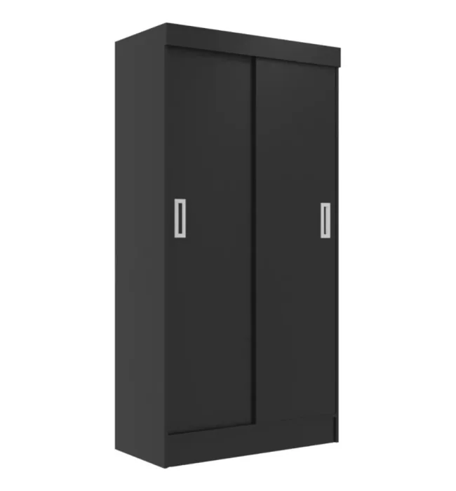 Ropero Dalia 2 Puertas Correr Tabaco Mdp en Negro - Roperos y placares, Uruguay | Albanés