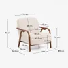 Butaca Sylo de chenilla beige y madera maciza de fresno con acabado tono nogal FSC 100% en Beige - Butacas, banquetas y puffs, Uruguay | Kavehome, vista 10 de 10