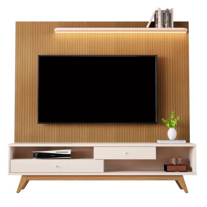 Rack Lisboa ( Rack + Panel + Led ) en Elige una opciónOff - Muebles para TV, Uruguay | Deluxe Home, vista 2
