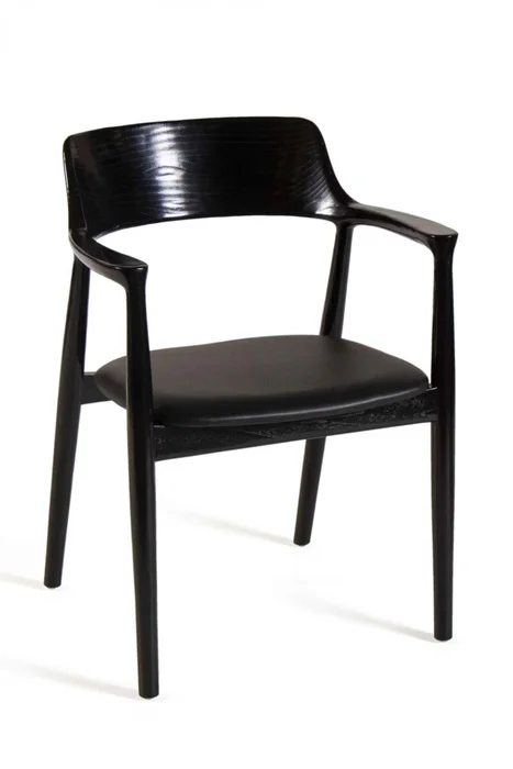 SILLA JACKIE CAOBA NEGRA 58X56X78H 122357 en Negro - Sillas, Uruguay | Vinibel, vista 2