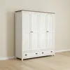 Placard Ropero 4 Puertas Madera Natural-beige Topazio en Blanco - Roperos y placares, Uruguay | Divino, vista 1 de 5