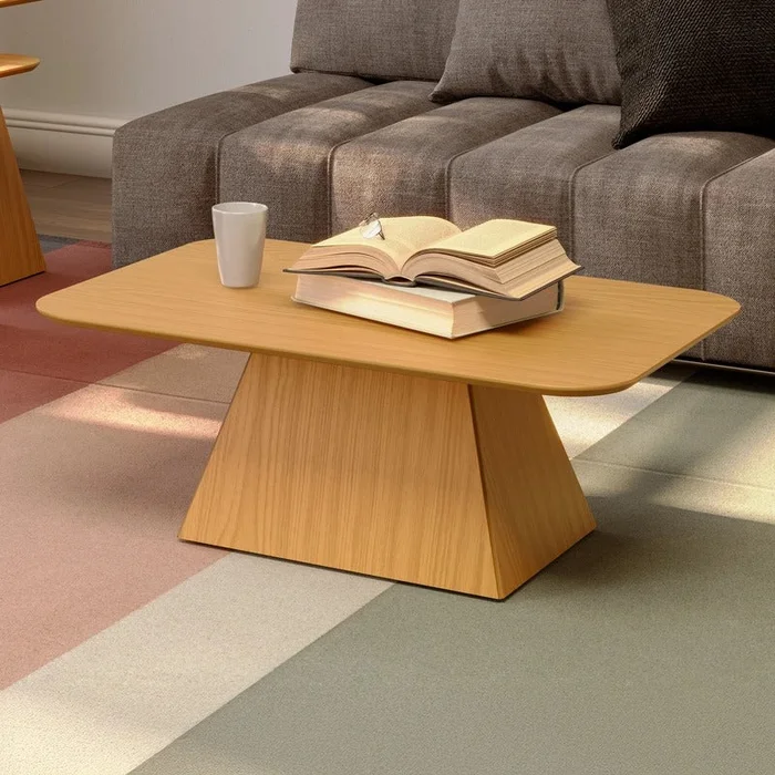 Mesa Ratona Agustina 90cm 100% MDF en Madera natural - Mesas de living, Uruguay | Balton