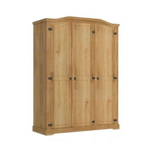 Ropero Curvo 3 Puertas - Linea Mexicana - Natural en Madera natural - Roperos y placares, Uruguay | Rústico Hogar