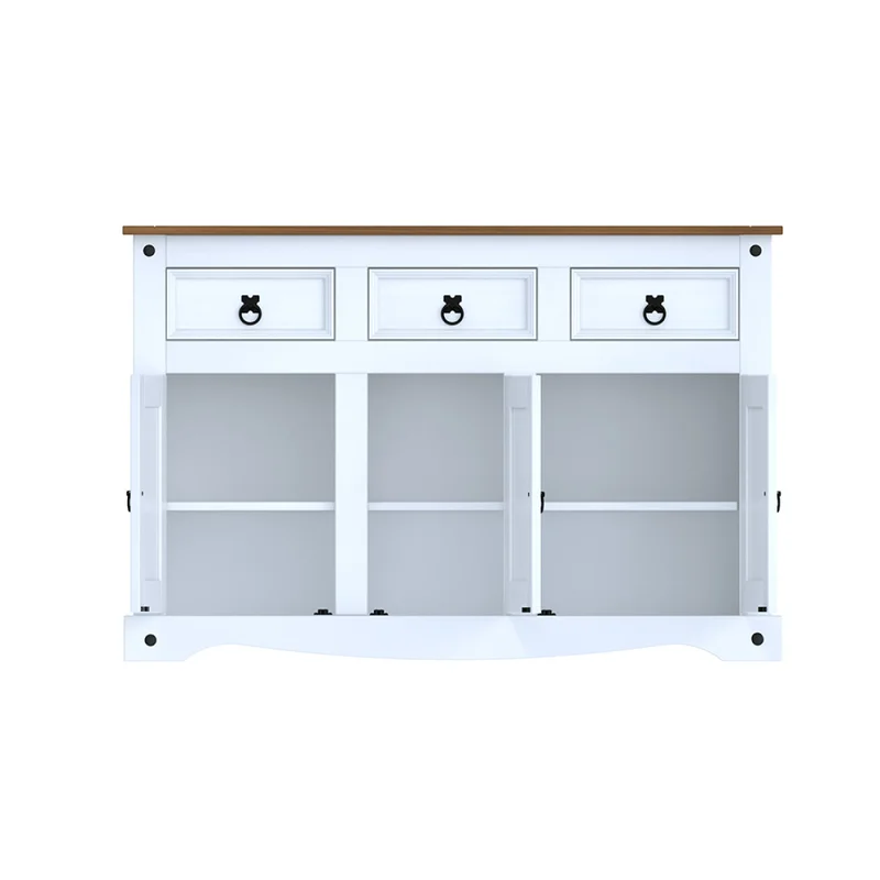 Aparador 3+3 Linea Naturale - Blanco/Roble en Multicolor - Aparadores y recibidores, Uruguay | La Cueva Muebles, vista 3