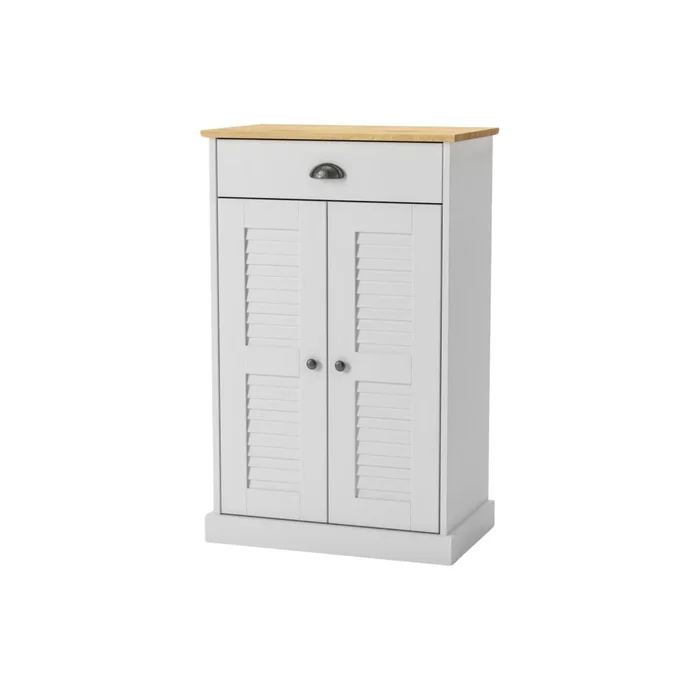 Zapatera - 2 Puertas - 1 Cajón - Línea Oslo - Blanco en Blanco - Aparadores y recibidores, Uruguay | Ecowood, vista 3