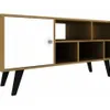 Rack para TV 42 con nicho Nogal/Blanco - Muebles para TV, Uruguay | Que Sal Muebleria, vista 4 de 4