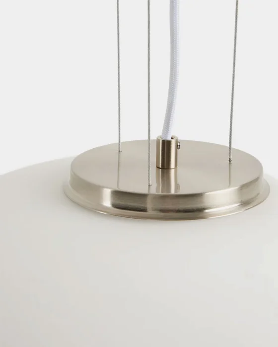 Lámpara de techo Ardali de cristal ahumado y acero con acabado cepillado - Ø25 cm en Blanco - Lámparas colgantes, Uruguay | Kavehome, vista 5