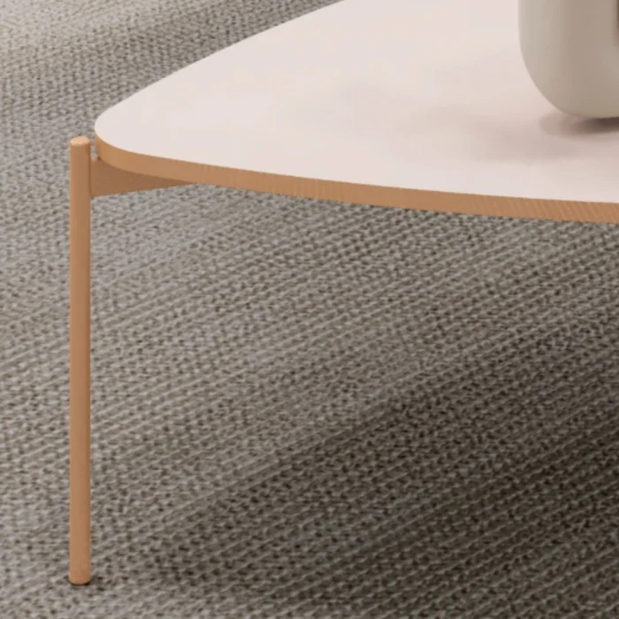 Mesa De Living Triangular Patas Metalicas Mdp en Blanco - Mesas de living, Uruguay | Soy Hogar, vista 2